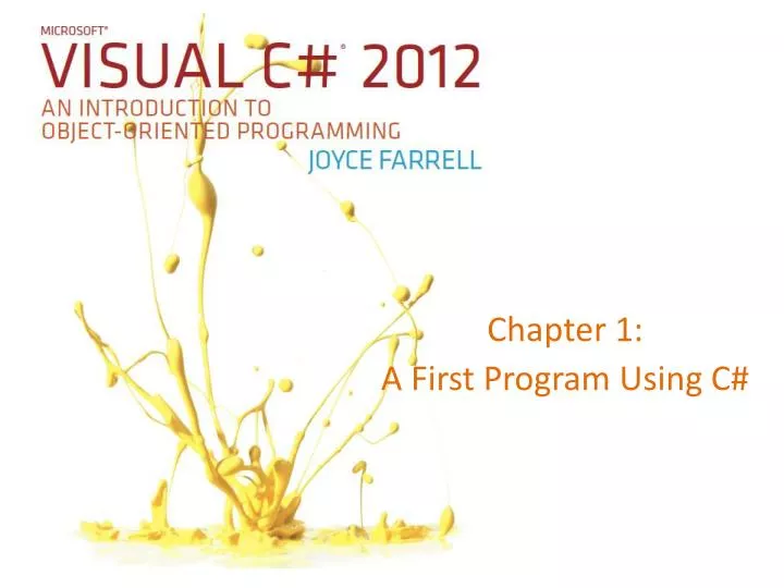 chapter 1 a first program using c