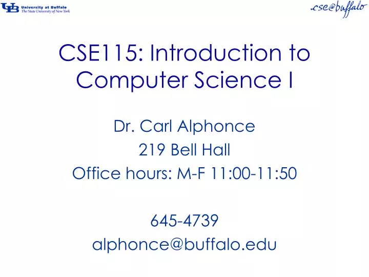 cse115 introduction to computer science i