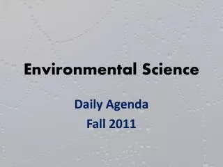 Environmental Science