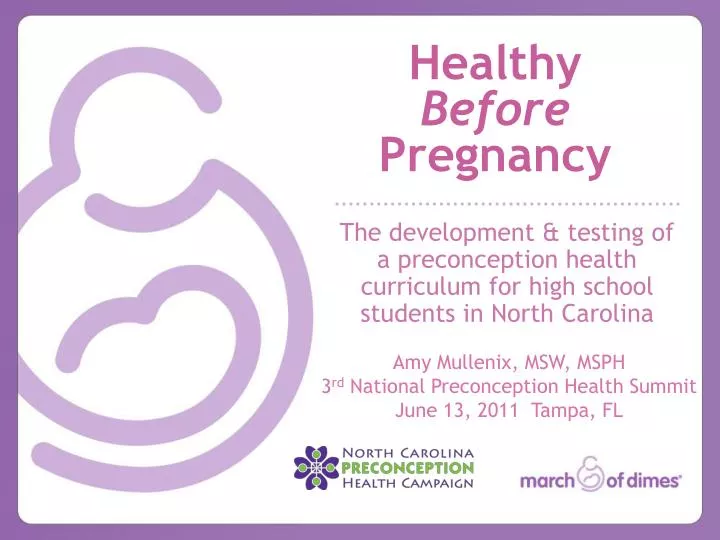 healthy before pregnancy