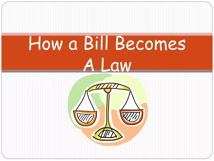 how a bill becomes a law