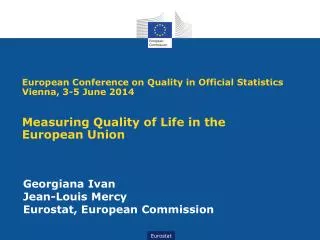 Georgiana Ivan Jean-Louis Mercy Eurostat, European Commission