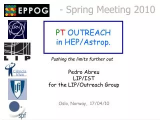 P T OUTREACH in HEP/ Astrop .