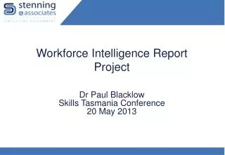 Dr Paul Blacklow Skills Tasmania Conference 20 May 2013