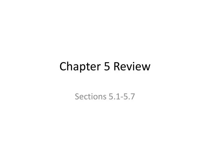 chapter 5 review