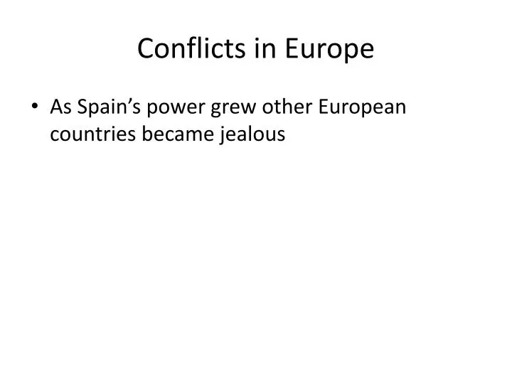 conflicts in europe