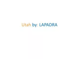 Utah by : LAPADRA