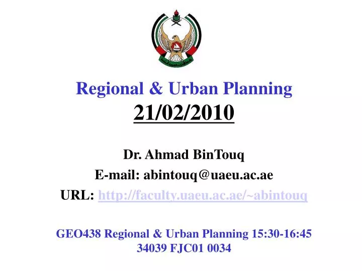 regional urban planning 21 02 2010