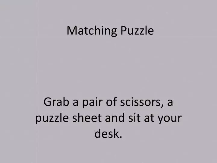 matching puzzle