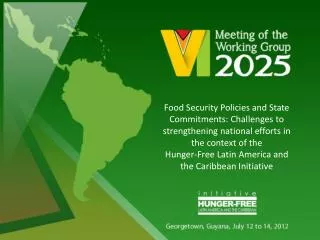 1. FOOD AND NUTRITION SECURITY AS A PRIORITY IN THE NATIONAL POLITICAL AGENDA