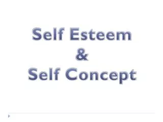 Self Esteem &amp; Self Concept