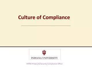 Culture of Compliance