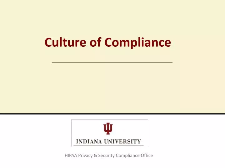 culture of compliance