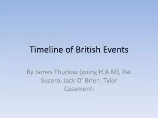 timeline of british events