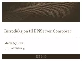 introduksjon til episerver composer