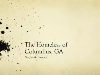 The Homeless of Columbus, GA