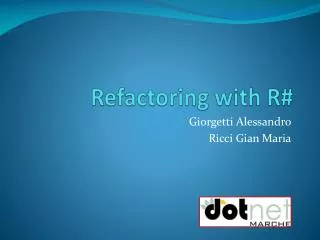 Refactoring with R#