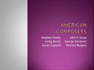 American Composers