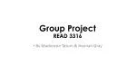 Group Project READ 3316 - slide 1