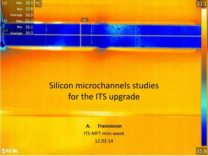 silicon microchannels studies for the its upgrade