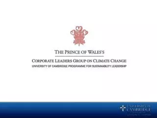 The UK Corporate Leaders Group on Climate Change (UK CLG)