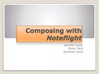 Composing with Noteflight
