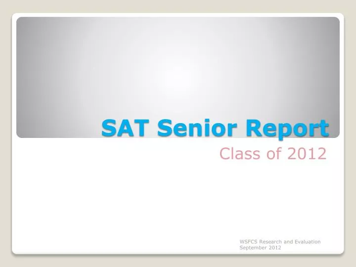 sat senior report