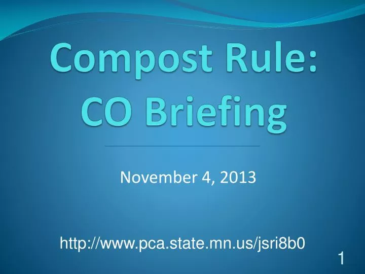 compost rule co briefing