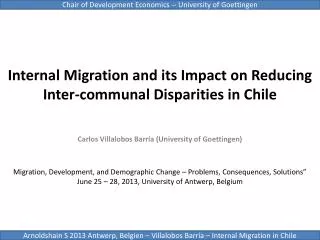 Internal Migration and its Impact on Reducing Inter-communal Disparities in Chile