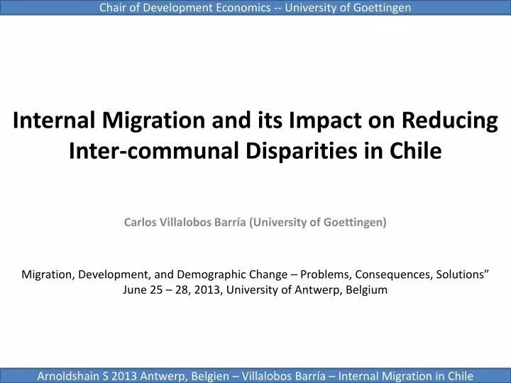 internal migration and its impact on reducing inter communal disparities in chile