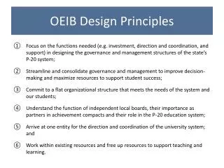 OEIB Design Principles