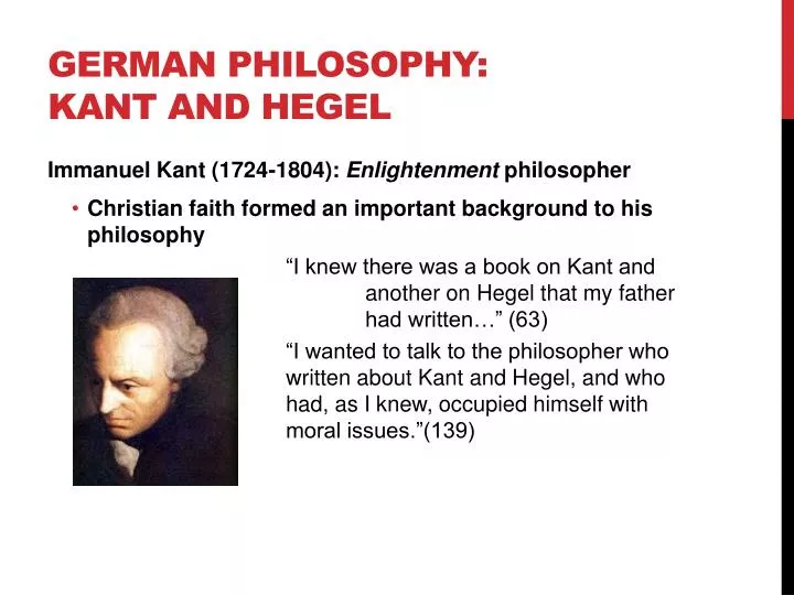 german philosophy kant and hegel