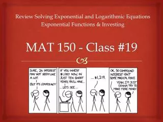 MAT 150 - Class #19