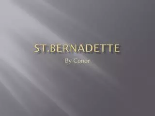 St.Bernadette