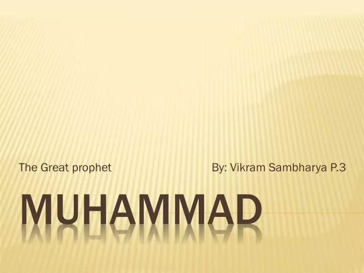 the great prophet by vikram sambharya p 3