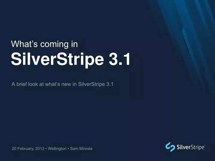 silverstripe 3 1