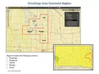 Brookings Area Commute Region