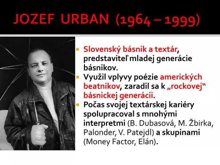 jozef urban 1964 1999