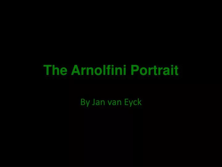 the arnolfini portrait
