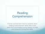 Reading Comprehension - slide 1