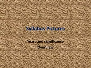 Syllabus Pictures