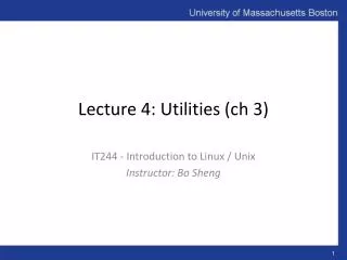 Lecture 4: Utilities ( ch 3)