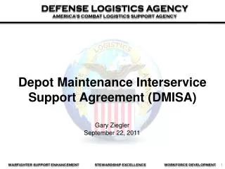 Depot Maintenance Interservice Support Agreement (DMISA)