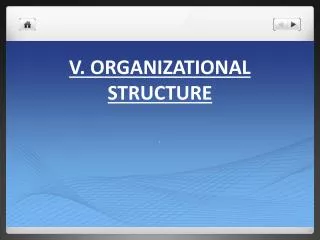V. Organizational Structure