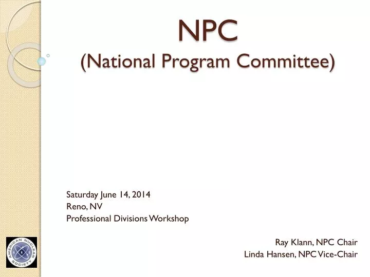 npc national program committee