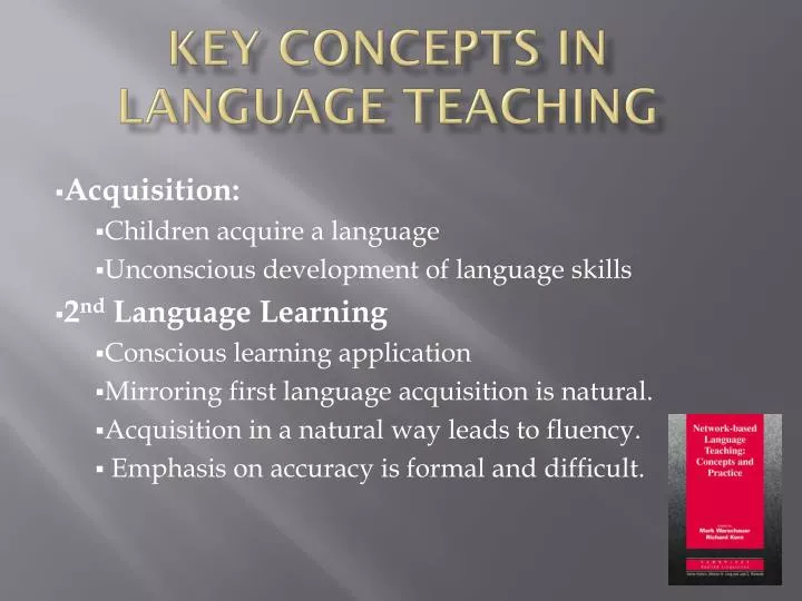 key concepts in language teaching