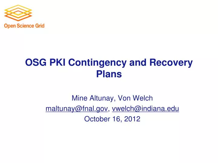 osg pki contingency and recovery plans