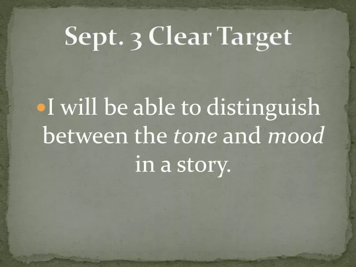 sept 3 clear target