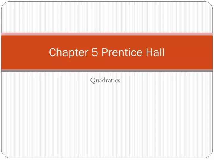 chapter 5 prentice hall