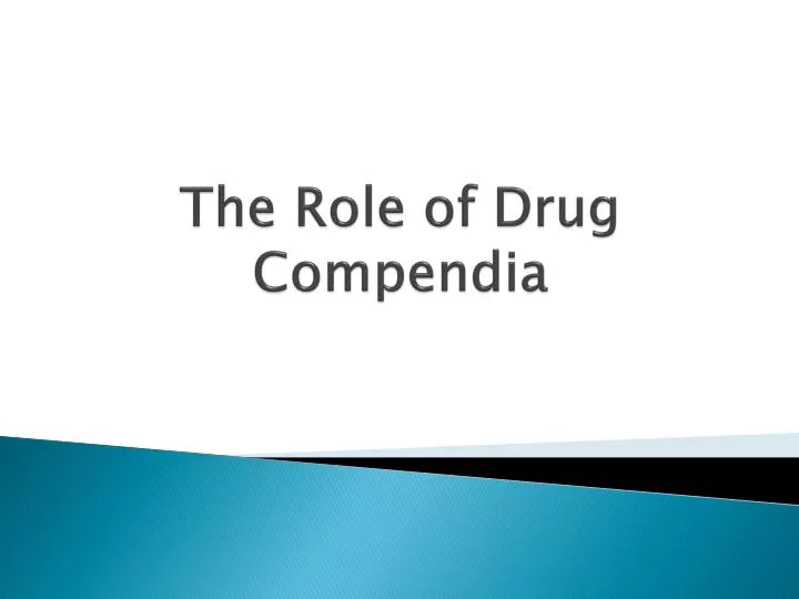 the role of drug compendia